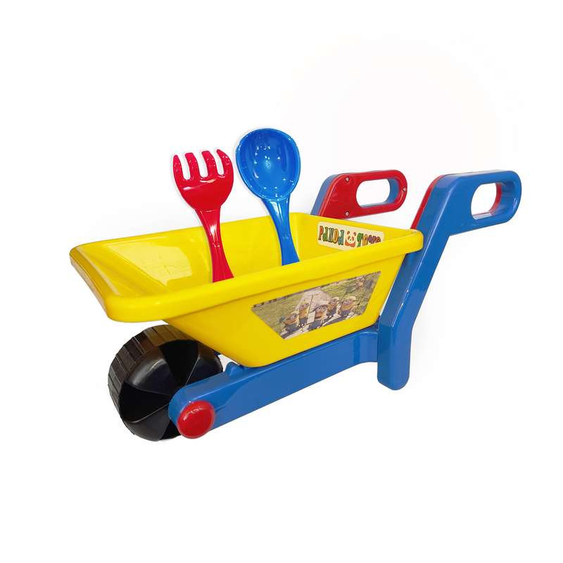 ست شن بازی مدل Wheelbarrow with Shovel and rake