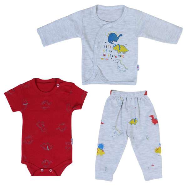 ست 3 تکه لباس نوزادی مدل cab343p