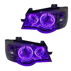 چراغ جلو خودرو گروه پژوهش صنعت مدرن مدل 3D-Purple زنبوری مناسب برای پراید 111 و 132 بسته دو عددی