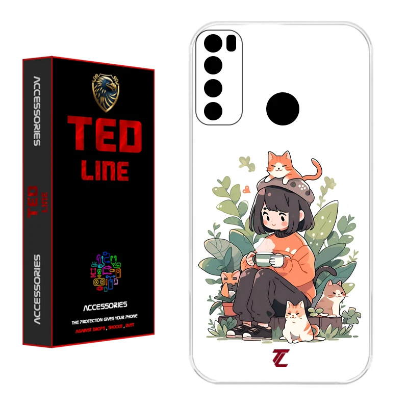کاور تدلاین طرح گربه کد 1181 مناسب برای گوشی موبایل شیائومی Redmi Note 8
