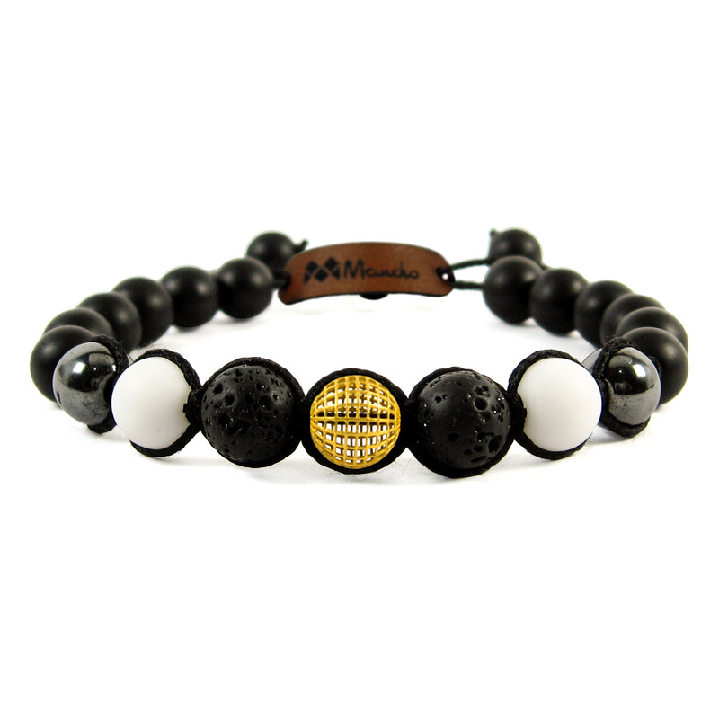 دستبند طلا 18عیار مردانه مانچو مدل bfg574