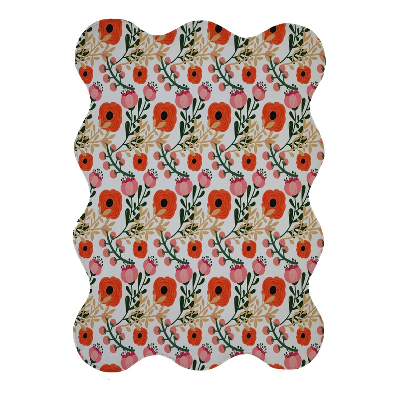 پادری مدل دالبر طرح گل کد 9405 سایز 80x110 سانتی متر 