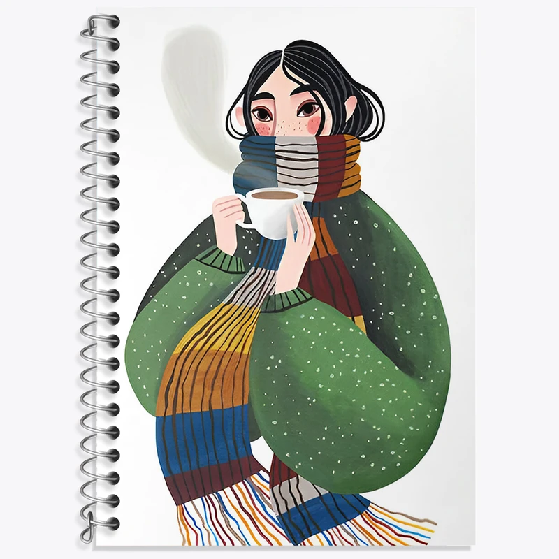 دفتر زبان 50 برگ خندالو مدل سه خط طرح دخترانه کد N3001