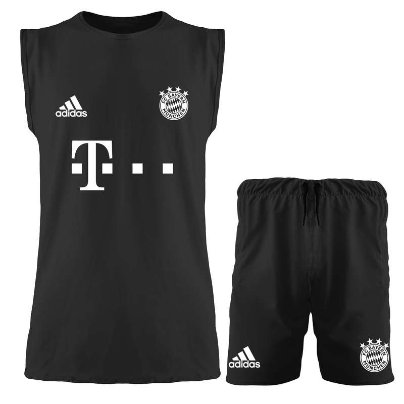 ست تاپ و شلوارک مردانه طرح بایرن مونیخ مدل 140148532 رنگ مشکی