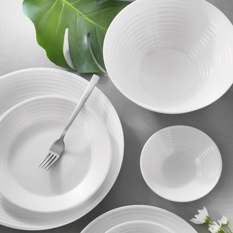 سرویس غذا خوری 26 پارچه گلدن اوپال مدل هارنا سفید