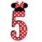 استند رومیزی تولد طرح عدد 5 مدل مینی موس قرمز