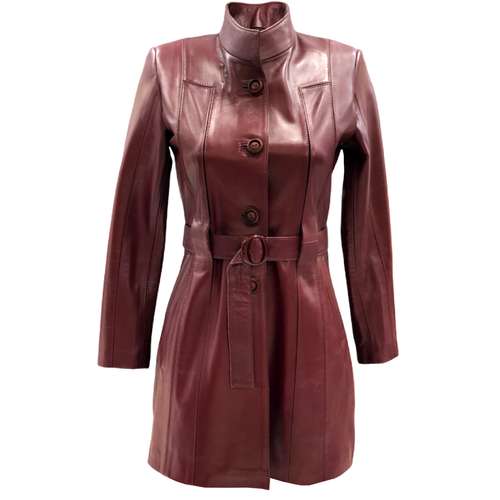 کت چرم زنانه سرزمین چرم مدل سمیرا کد 121100