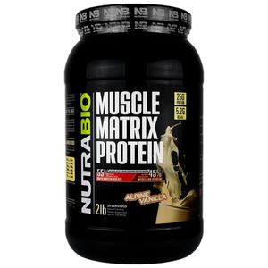 پروتئین وی ماسل ماتریکس با طعم وانیل آلپاین نوترابایو - 907 گرم
