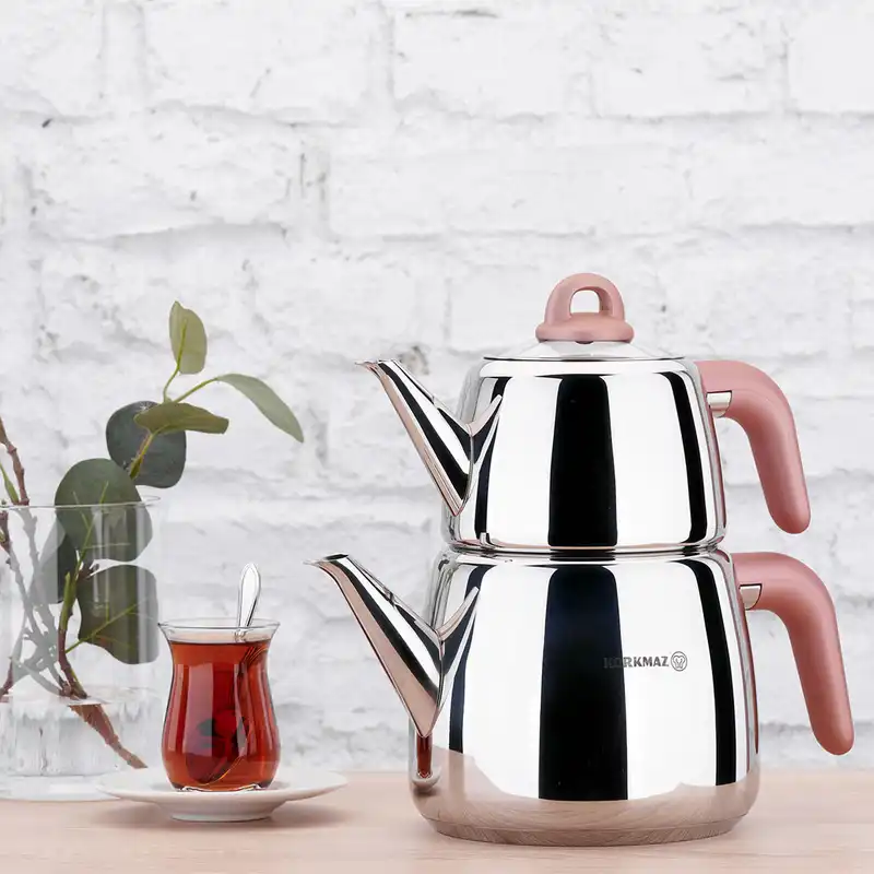 ست کتری و قوری کرکماز مدل Bella Rosegold