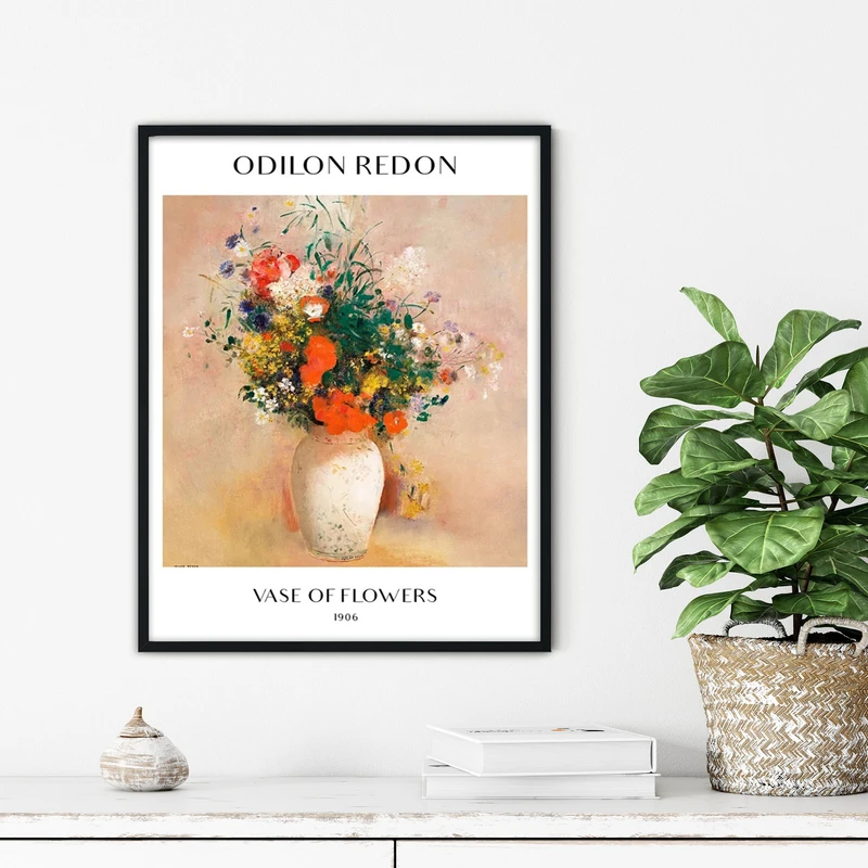 تابلو آتریسا طرح نقاشی کلاسیک مدرن مدل ATFHB20 فریم مشکی 