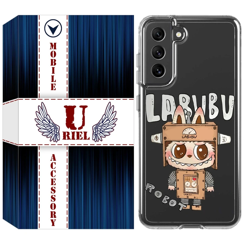 کاور یوریل مدل Clear کد 121 طرح لبوبو Labubu مناسب برای گوشی موبایل سامسونگ Galaxy S21 FE