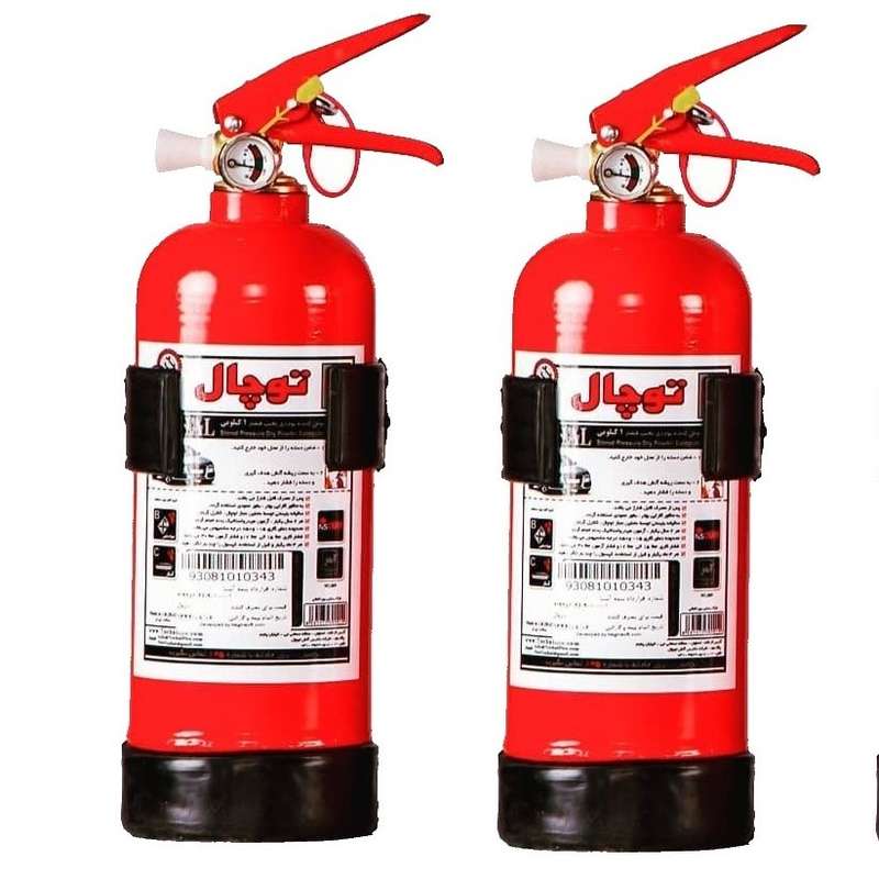 کپسول آتش نشانی توچال مدل پودر و گاز وزن 1 کیلوگرم بسته 2 عددی