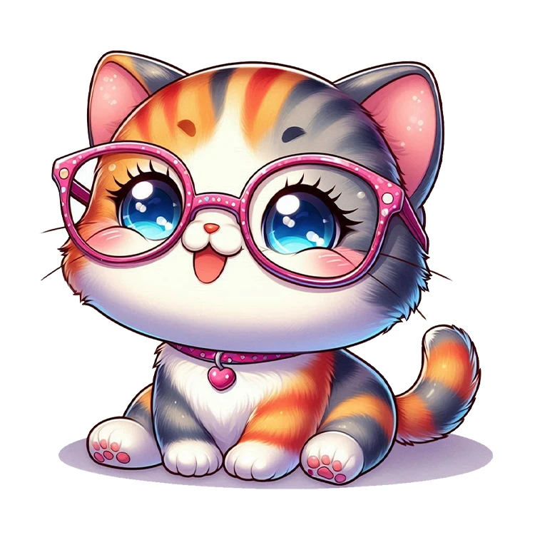 استیکر پارچه و لباس پاد آفرین مدل گربه کیوت فانتزی بامزه کد S2682