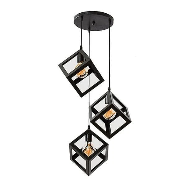 لوستر سه شعله مدل مکعب کد G261