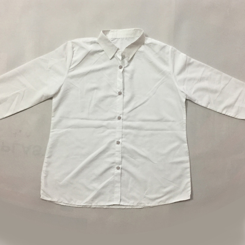 شومیز آستین بلند زنانه مدل نخی هلالی کد tm-2795 رنگ سفید