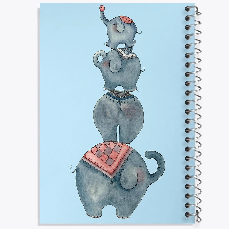 دفتر مشق 100 برگ خندالو طرح فیل کد F1271