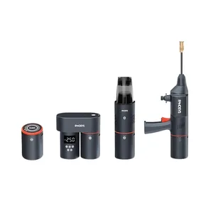 جامپ استارتر و جارو شارژی و کارواش و پمپ باد فانوسیس مدل 4in1