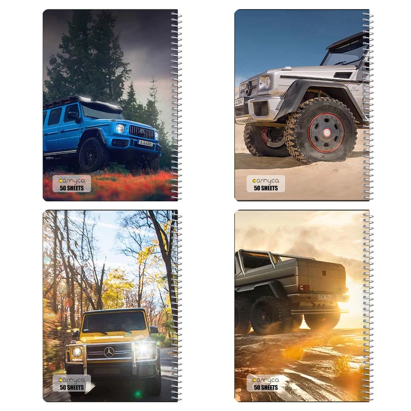دفتر نقاشي 50 برگ کارنيکا طرح مرسدس‑ا ام جی G۶۳ Mercedes‑AMG G63 کد 14950 مجموعه 4 عددی