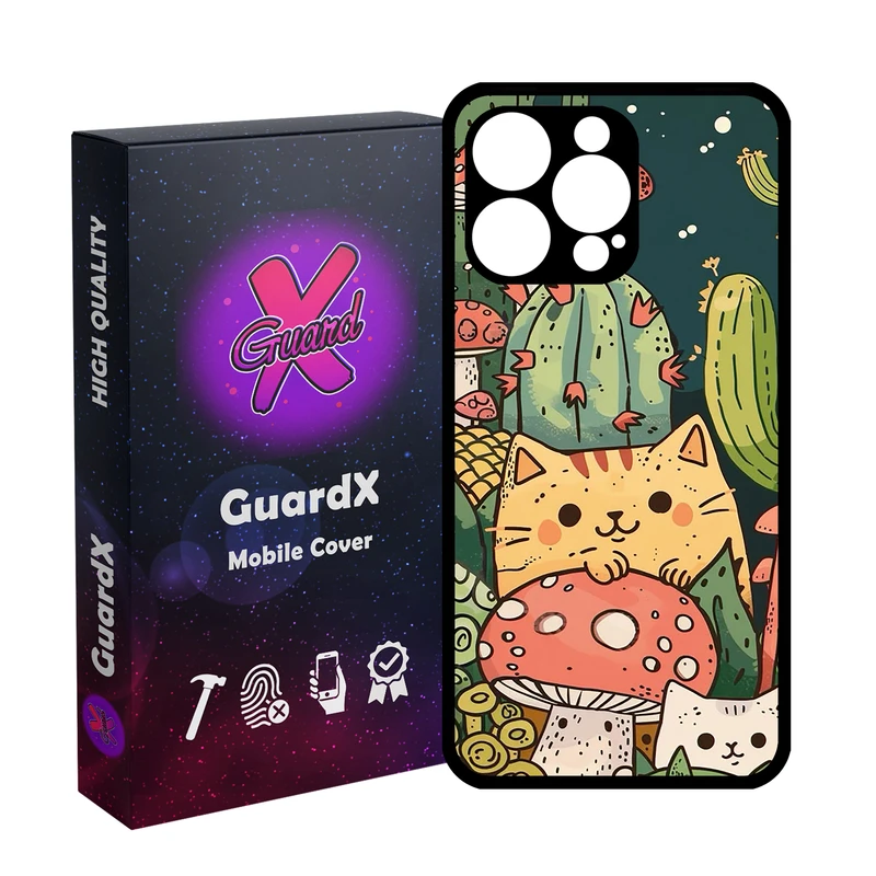 کاور گارد ایکس طرح گربه مدل Glass10782 مناسب برای گوشی موبایل اپل iPhone 15 Pro Max