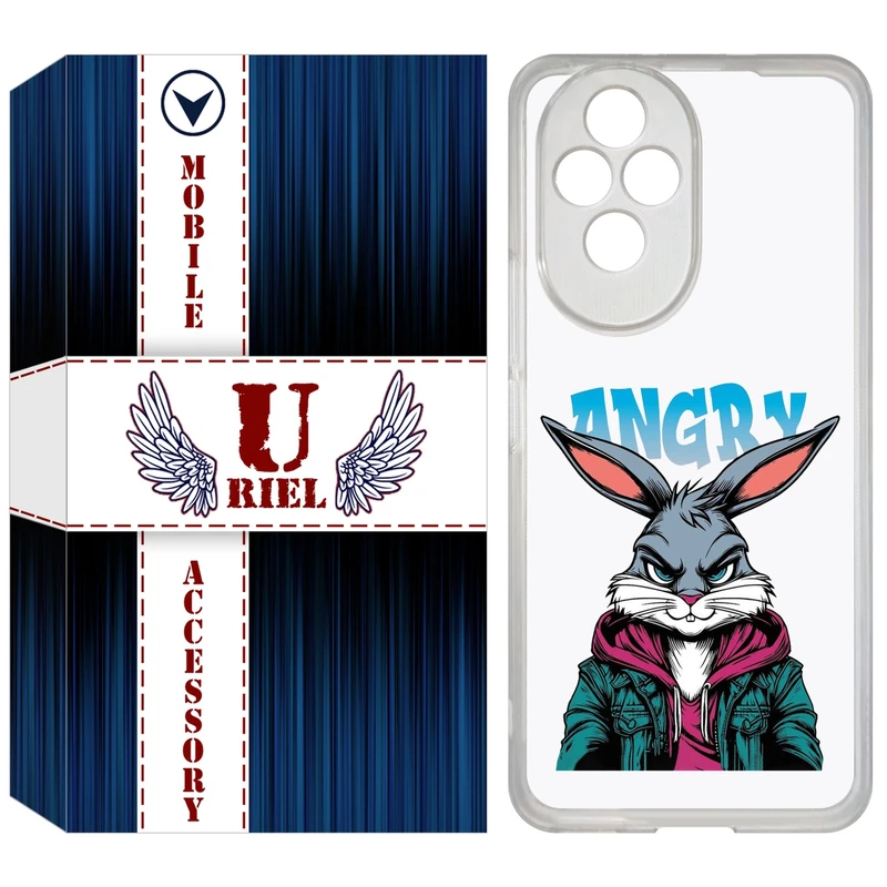کاور یوریل مدل Clear کد 51 طرح خرگوش مناسب برای گوشی موبایل آنر 200