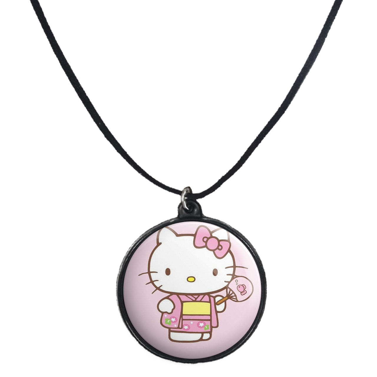 گردنبند پرمانه طرح کیتی کد pmb.22558 مدل دو طرفه