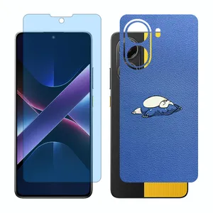 Glass Together model matte anti blue screen protector suitable for Xiaomi Poco X7 Pro mobile phone with back cover sticker
