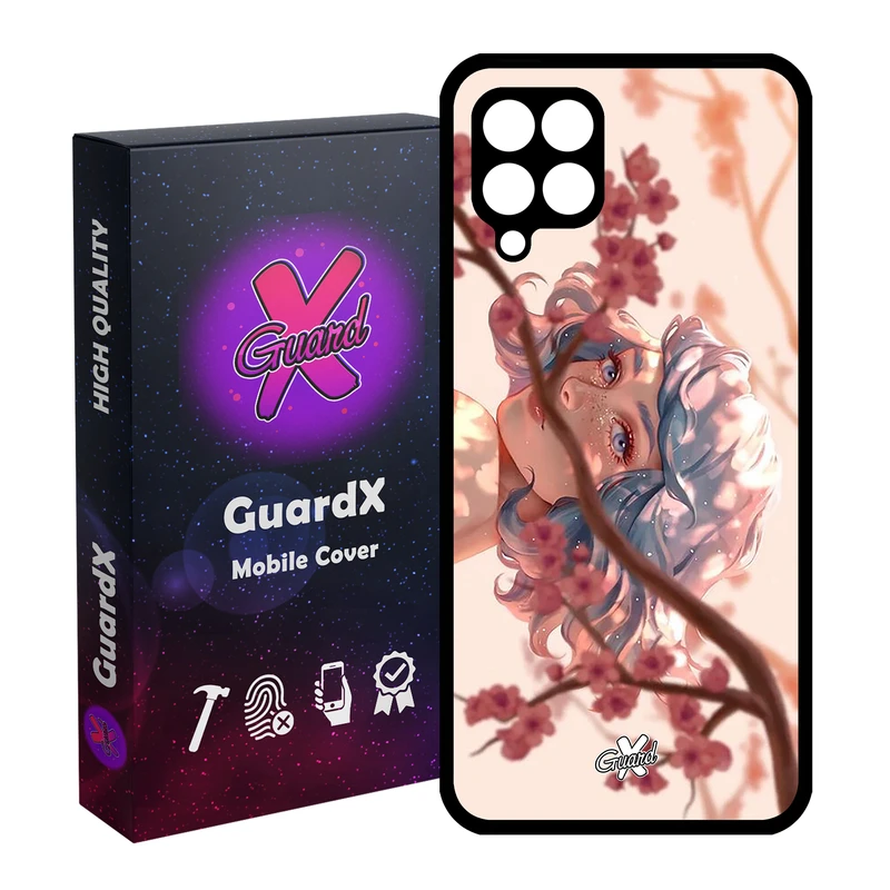 کاور گارد ایکس طرح Girl مدل Glass10007 مناسب برای گوشی موبایل سامسونگ Galaxy A12