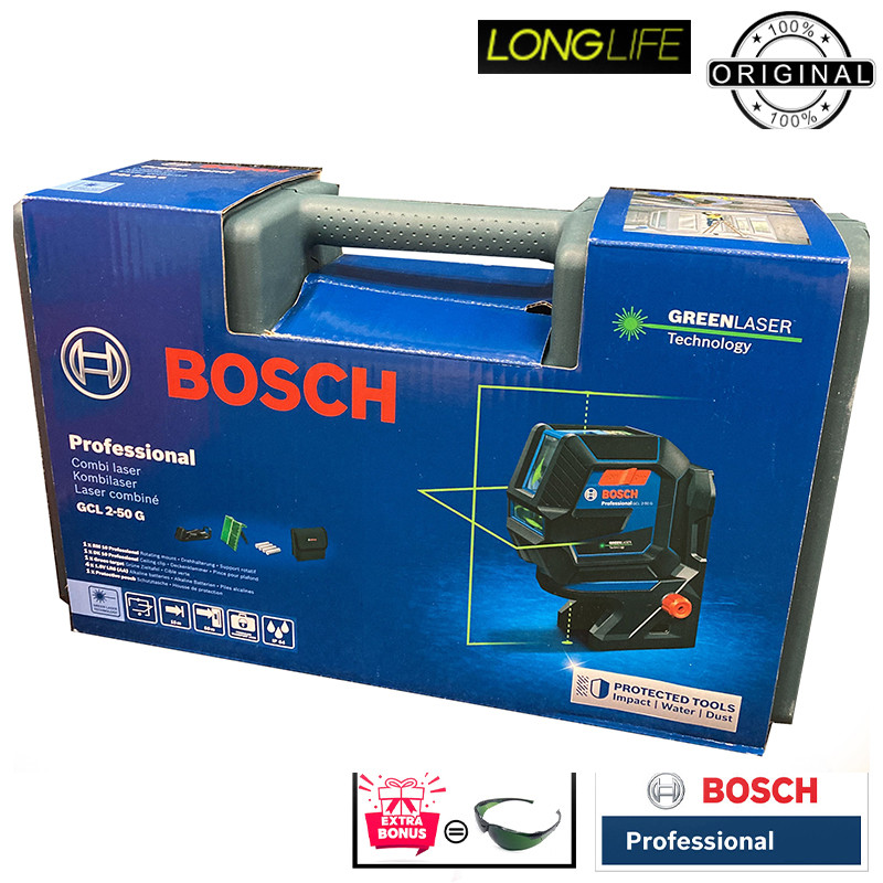 تراز لیزری بوش مدل GCL 2-50 G Green Lines + Point Laser