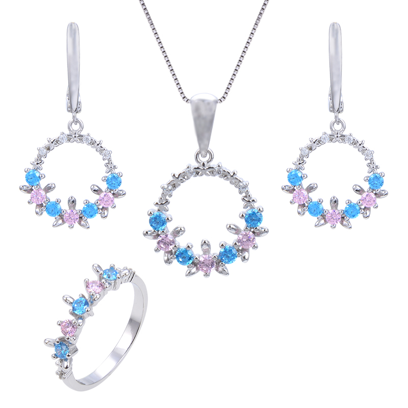 نیم ست نقره زنانه شهر جواهر کد SJ-EIS032