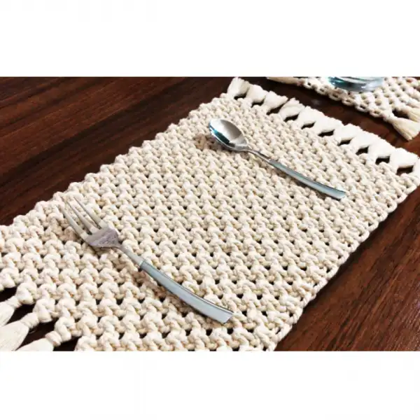 زیربشقابی مدل مکرومه بسته 2 عددی