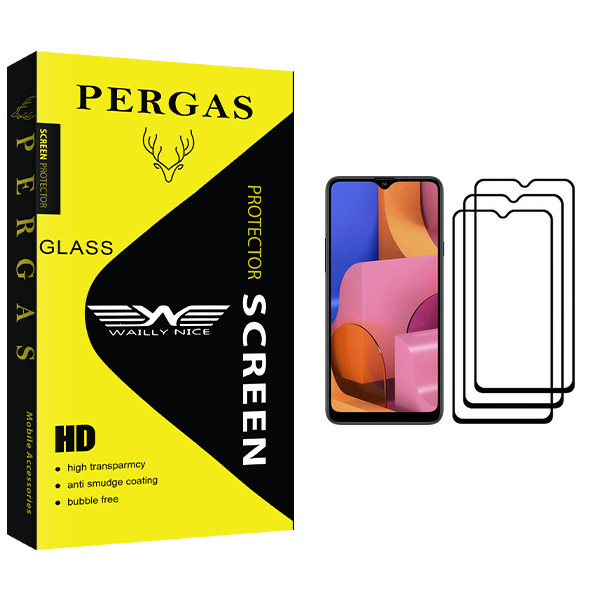 محافظ صفحه نمایش وایلی نایس مدل Pergas Glass مناسب برای گوشی موبایل سامسونگ Galaxy A20s بسته سه عددی
