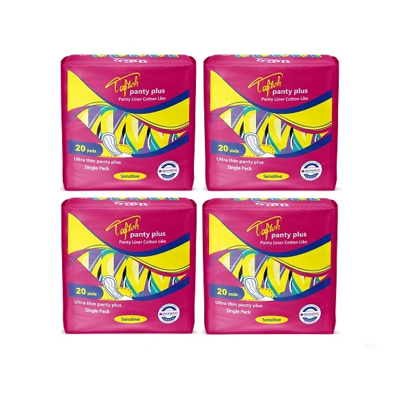 پد بهداشتی روزانه تافته مدل panty plus مجموعه 4 عددی
