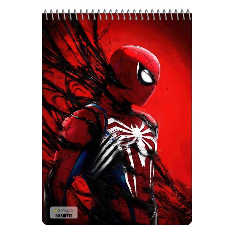 دفتر نقاشی 50 برگ سیمی کارنیکا طرح Man-مرد عنکبوتی Spider کد 61724