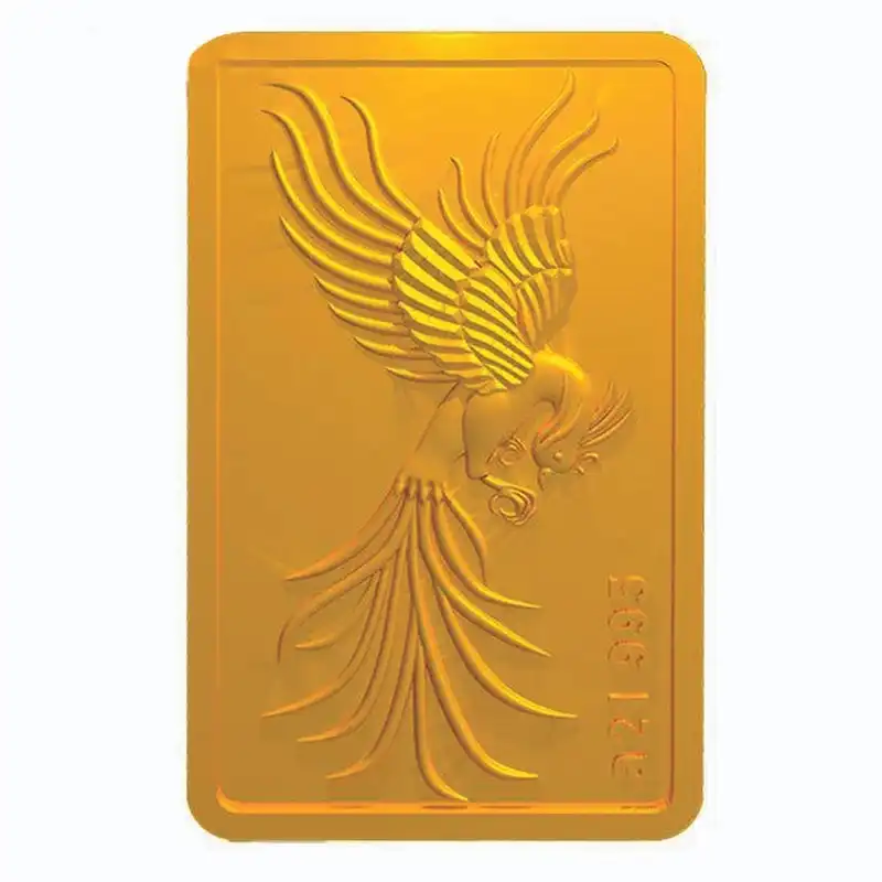 شمش طلا 24 عیار وی وی گلد گالری مدل شمش سیمرغ کد va 991