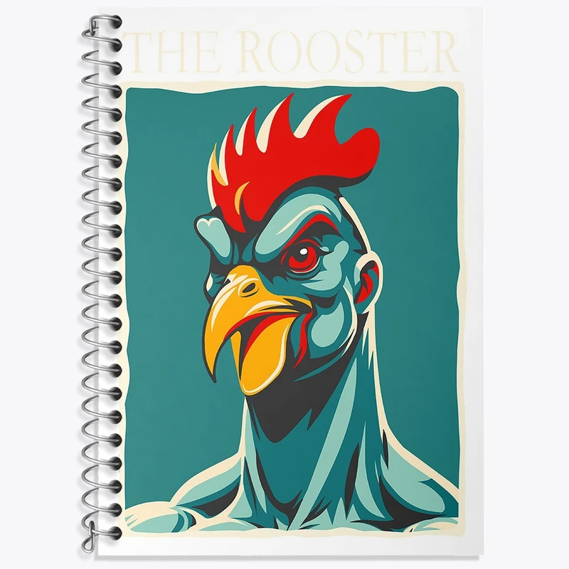 دفتر زبان 50 برگ خندالو مدل دو خط طرح خروس عصبانی کد N1650