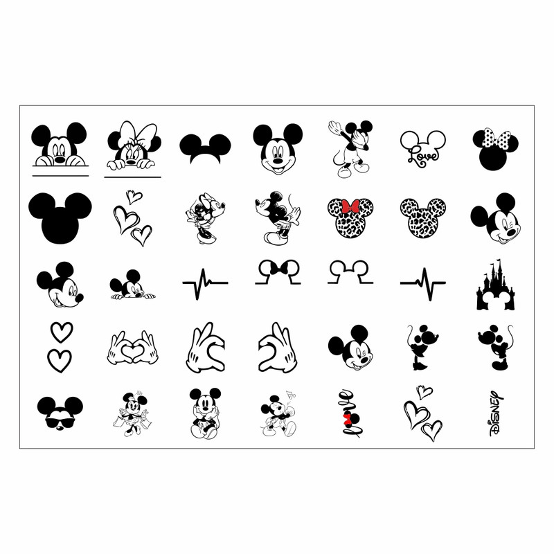 برچسب لنز ناخن مدل L2082 مجموعه 9 عددی