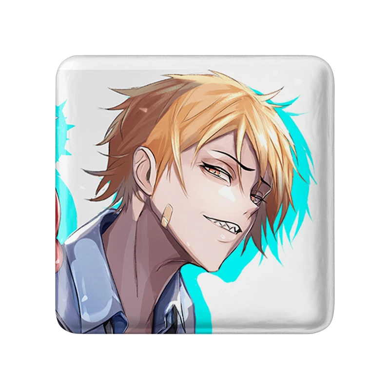 مگنت خندالو طرح دنجی انیمه مرد اره ای Chainsaw Man  مدل مربعی کد 22349