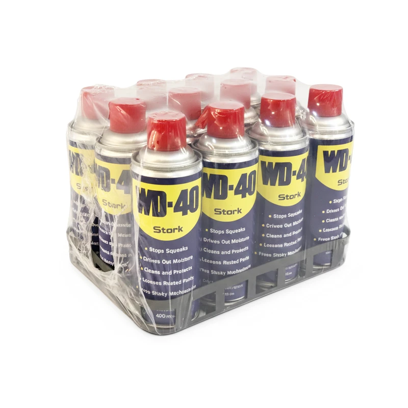 اسپری روان کننده و زنگ بر استورک مدل WD-40 حجم 400 میلی لیتر بسته 12 عددی