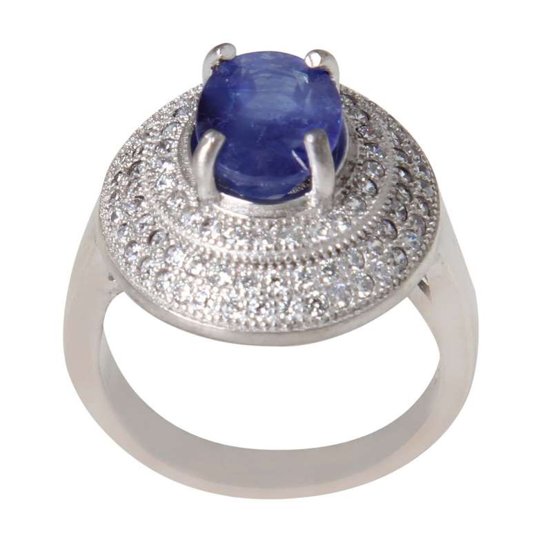 انگشتر نقره زنانه مدل یاقوت کد AWR_839