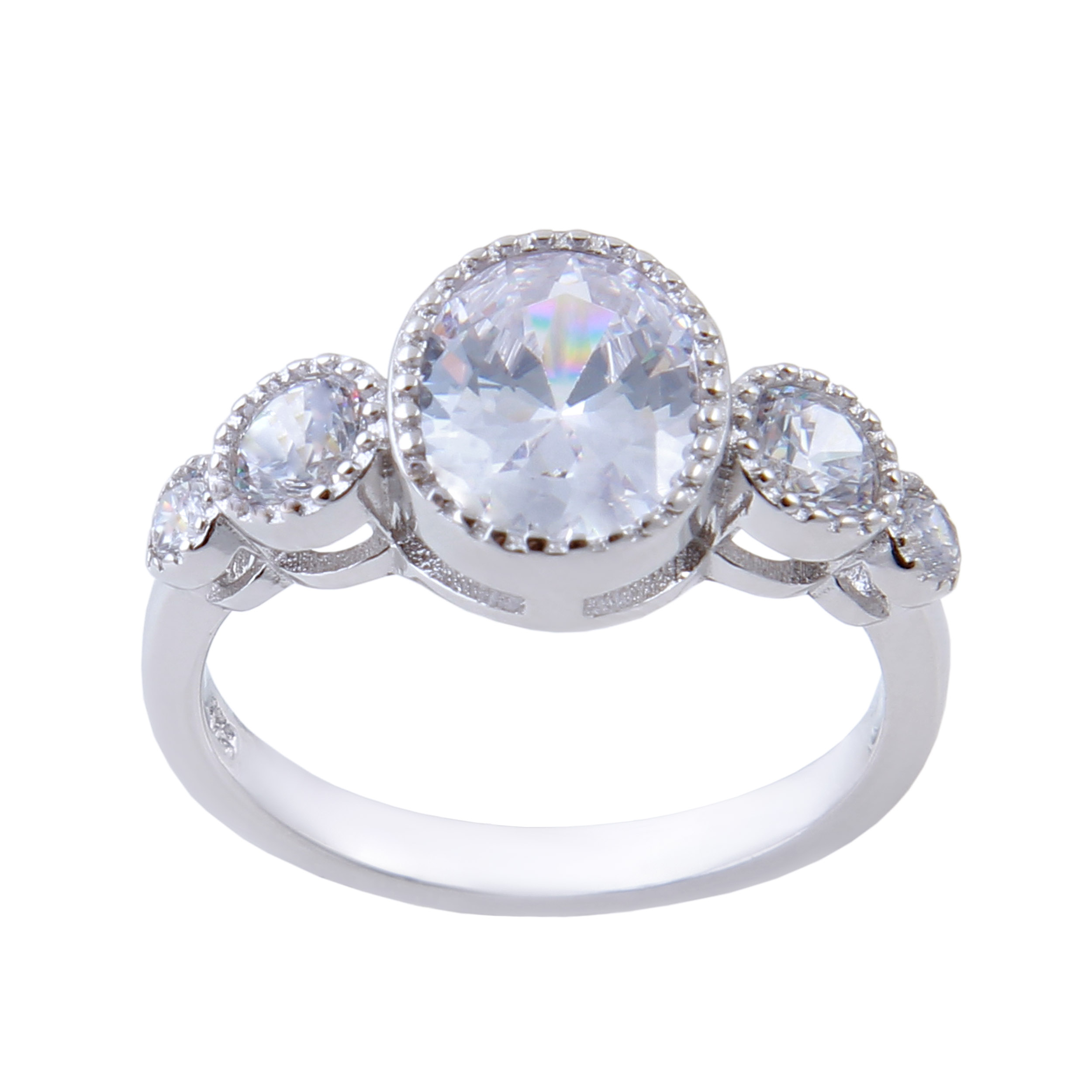     انگشتر نقره زنانه بازرگانی میلادی کد AWR-377