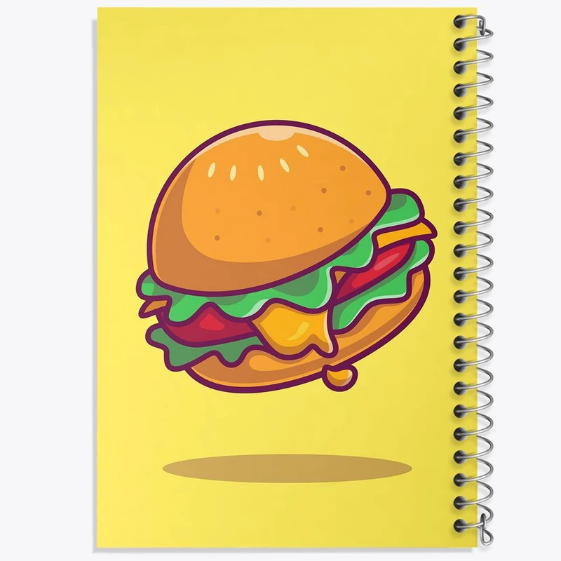 دفتر نقاشی 50 برگ خندالو مدل فست فود برگر کد 29469