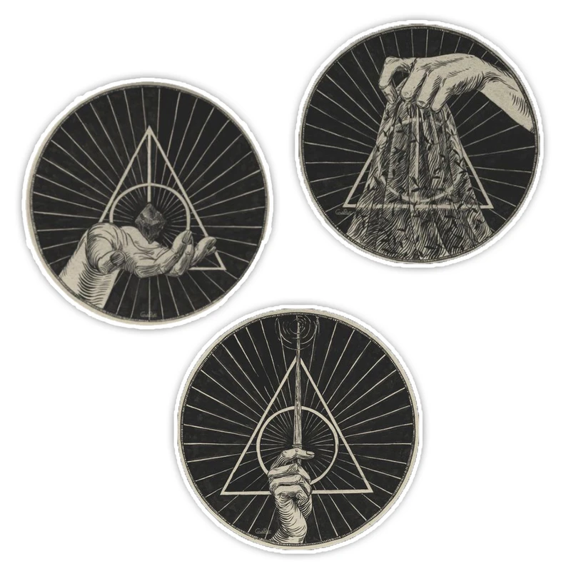 استیکر لپ تاپ و موبایل گوفی طرح هری پاتر مدل یادگاران مرک مجموعه 3 عددی 