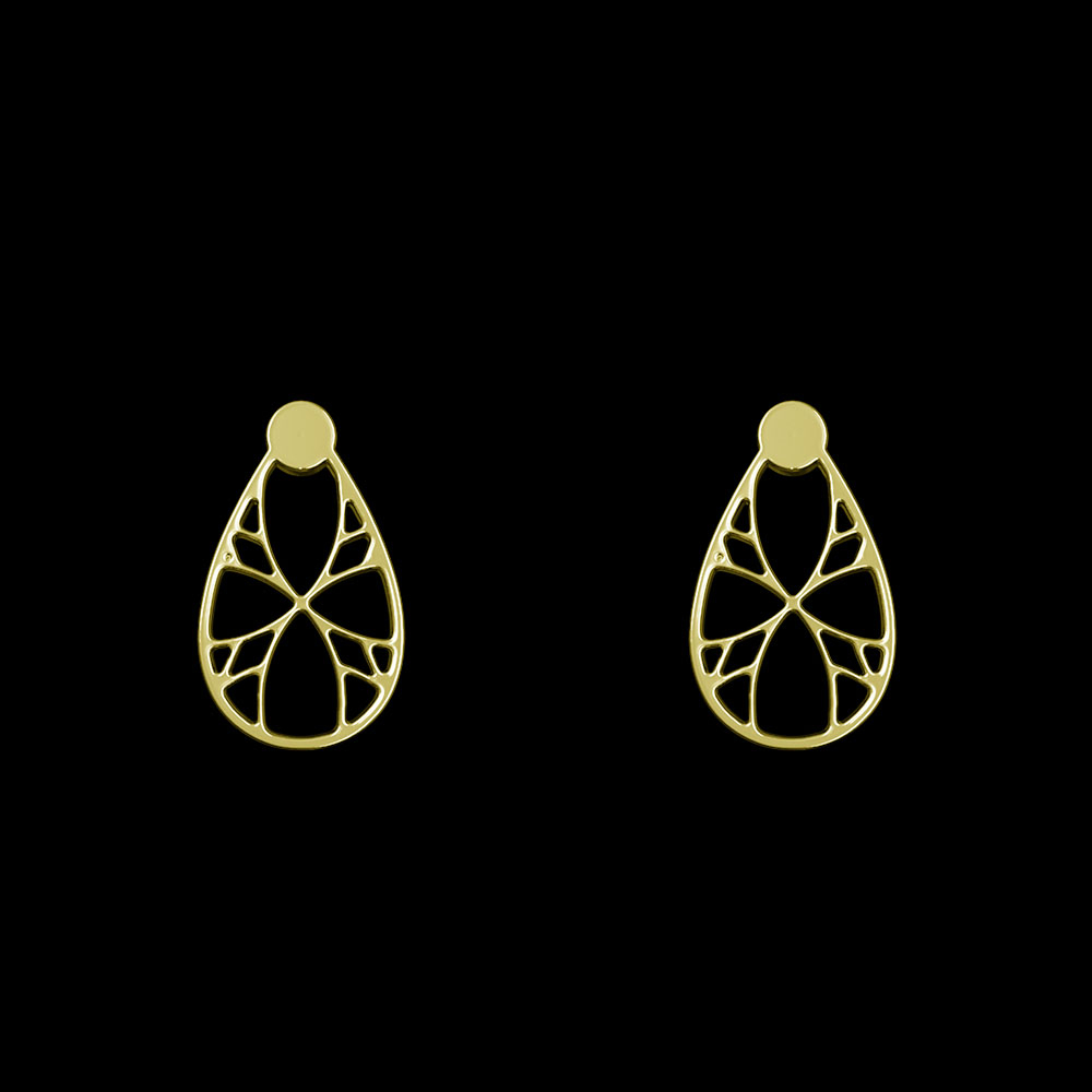 گوشواره طلا 18 عیار زنانه مدوپد مدل اشک کد GA1-11878