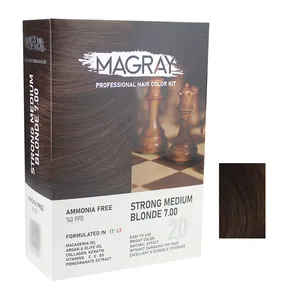 کیت رنگ مو ماگرای شماره 7/00 حجم 120 میلی‌لیتر رنگ بلوند متوسط قوی
