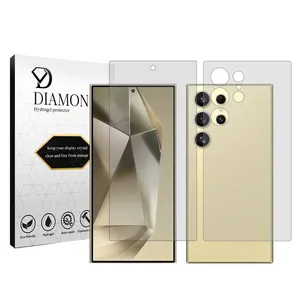 Diamond Tough model transparent screen protector suitable for Samsung Galaxy S24 Ultra mobile phone along with the back protector