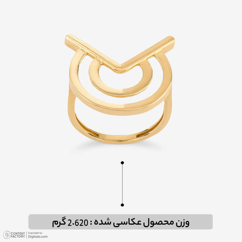 انگشتر طلا کم اجرت 18 عیار زنانه گالری طلا و جواهر هانی مدل 70275