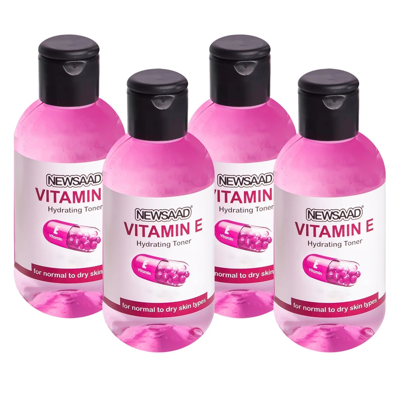 تونر پاک کننده صورت نیوساد مدل Vitamine مناسب برای پوست خشک و معمولی حجم 150 میلی لیتر بسته 4 عددی