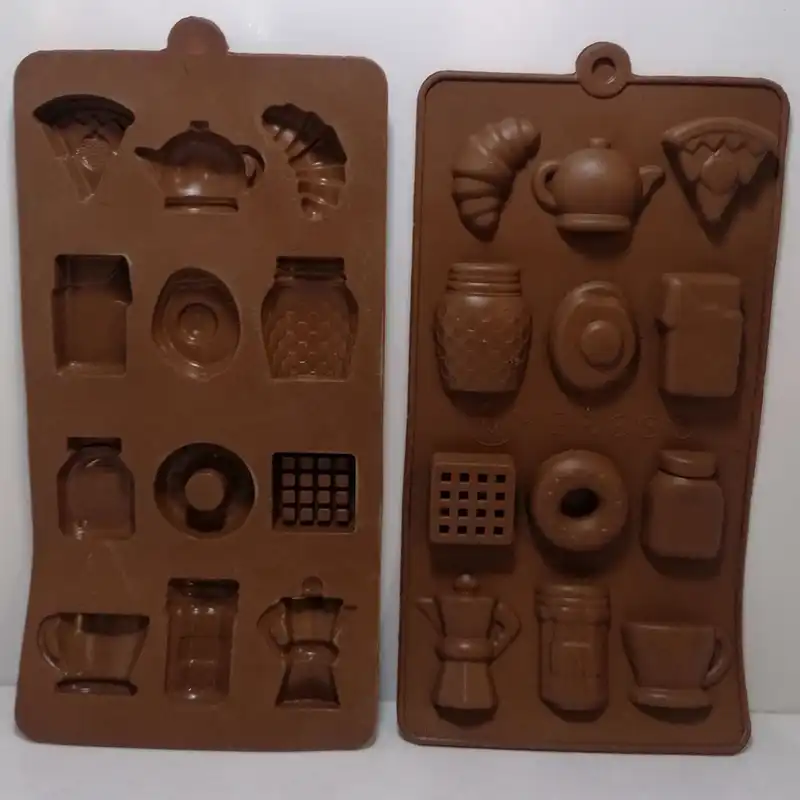 قالب شکلات مدل سیلیکونی طرح چای و قهوه
