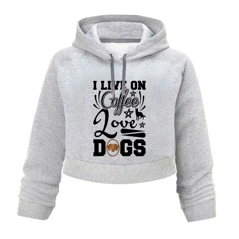 هودی کراپ  زنانه مدل DOG  کد K140 T