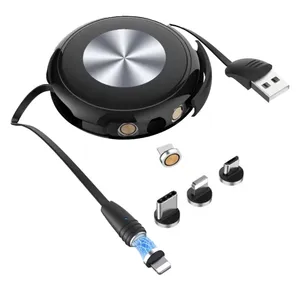 کابل تبدیل مغناطیسی USB به MicroUSB / USB-C / لایتنینگ مدل AR102 طول 1 متر